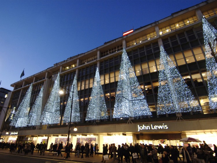 Christmas lights at John Lewis, W1