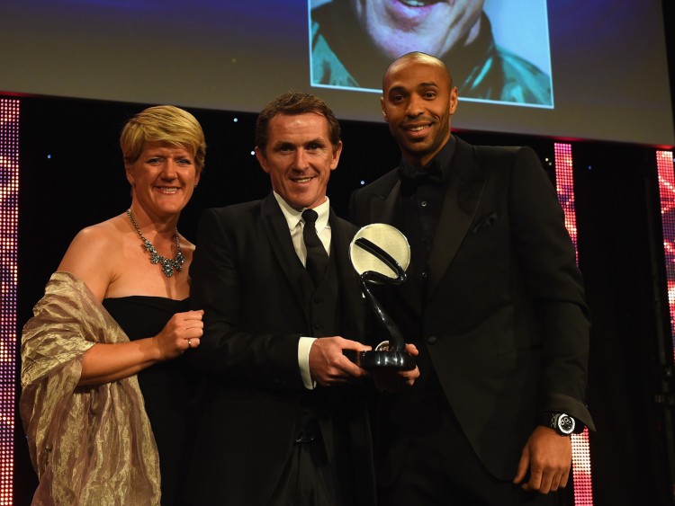 Celebrities Clare Balding and Thierry Henry present Lifetime Achievement Award to Jockey, AP McCoy