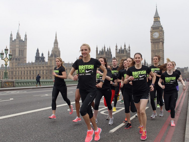 Paula Radcliffe and group - taking part in 10K Run