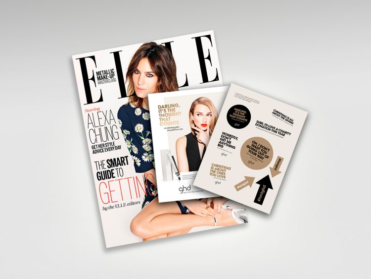 Printed inserts produced for Elle Magazine